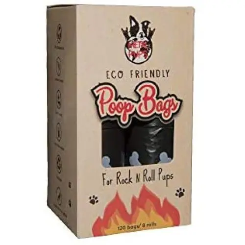 Metal Pups Dog Poop Bags 8 Rolls, Leak Proof, Scented Durable Poop Bags, Earth Friendly Poop Bags for Dogs, (Meets ASTM D6954-04 Tier 1)