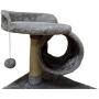 FISH&NAP Cat Tree Cat Tower Cat Condo Sisal Scratching Posts with Jump Platform and Cat Ring Cat Furniture Activity Center Kitten Play House Grey