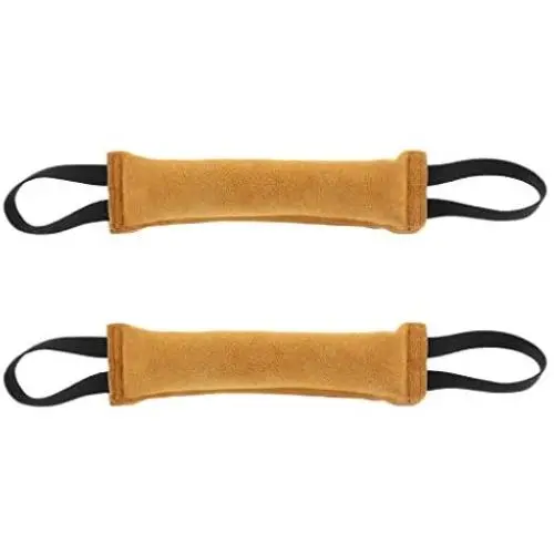 aternee 2Pcs Bite Sausage with 2 Hand Strap Stick Toy for Dog Training aternee 2Pcs Bite Sausage with 2 Hand Strap Stick Toy for Dog Training
