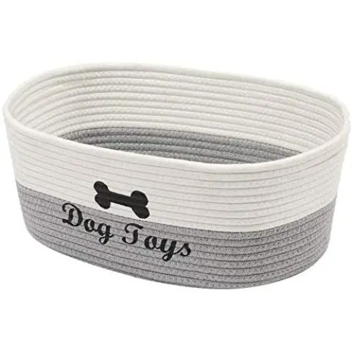Geyecete Cotton Rope Dog Bins for Toys Natural Cotton Rope Clutter Organizer Toy Chest Pet Bed Pet Toy Box Geyecete Cotton Rope Dog Bins for Toys Natural Cotton Rope Clutter Organizer Toy Chest Pet Bed Pet Toy Box