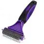 n/d Pet Dematting Comb with 2 Sided Professional Undercoat Rake for Cats & Dogs – Safe Grooming Rake Tool for Easy Mats & Tangles Removing n/d Pet Dematting Comb with 2 Sided Professional Undercoat Rake for Cats & Dogs – Safe Grooming Rake Tool for Easy Mats & Tangles Removing