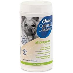 Oster Oatmeal Naturals All-Purpose Pet Wipes, Fresh Clean, 50 Count (078199-017-000)