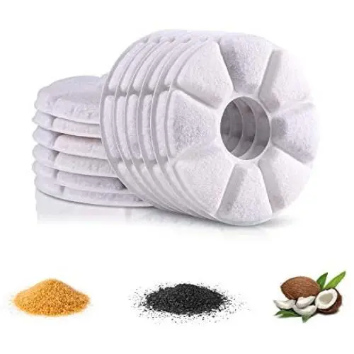 Cat Water Fountain Filter Replacement, 12 Pack Replacement Carbon Filters for Pet Fountain, Water Fountain Filter Efficient Quadruple for Cats, Dogs, Multiple Pets