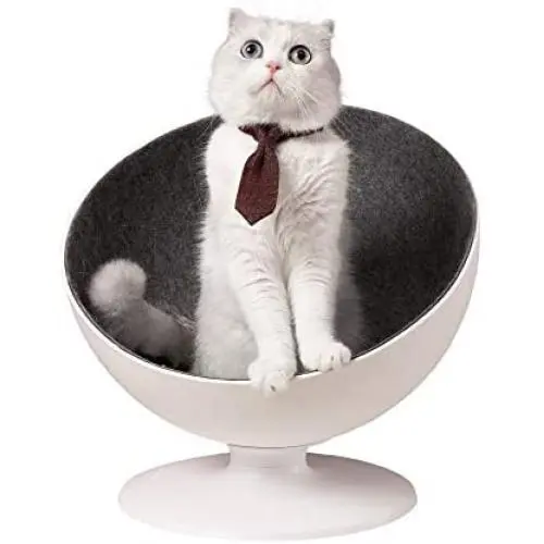 Furrytail BOSS Elevated Cat Bed with 360-degree Rotation System and Removable Easy Clean Fabrics Lining, Premium Bowl Shape Design Raised Cat Sofa Chair Furrytail BOSS Elevated Cat Bed with 360-degree Rotation System and Removable Easy Clean Fabrics Lining, Premium Bowl Shape Design Raised Cat Sofa Chair
