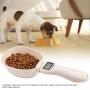 Ejoyous Pet Food Measuring Scoop Precise Dog Food Measuring Cup with LCD Display Digital Scale Spoon Detachable Cup Portable Feeding Bowls for Measuring Pets Food