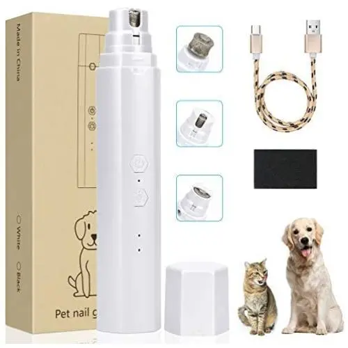 Dog Nail Grinder with LED Light,Cordless Cat Nail File Clipper with 2-Speed Noise-Free Rechargeable Pet Claw Grinder,Safe Quiet Painless Dog Nail Trimmer Dogs Cats-Low Power Consumption Dog Nail Grinder with LED Light,Cordless Cat Nail File Clipper with 2-Speed Noise-Free Rechargeable Pet Claw Grinder,Safe Quiet Painless Dog Nail Trimmer Dogs Cats-Low Power Consumption
