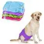 LUXJA Reusable Female Dog Diapers (Pack of 4), Washable Wraps for Female Dog (X-Large, Sky Blue+Purple+Green+Rose Red)
