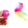 Duckart 2-Pack Cat Toys Sisal Hemp Knitting Ball Cat Woven Grind Toys with a Steel Ball Colorful Resistant Pet Feather Toy