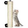 LUCKSTAR Cat Scratching Post - 13.8'' Wall Mounted Sisal Scratching Post for Cat Cage Grinding Claws Cat Toy Cat Accessories Exerciser for Cats or Kitty (White)