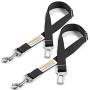 PAWBEE Car Dog Seat Belt - 2 Pack Safety Pet Seatbelt - Adjustable Car Seatbelt For Dogs - Dog Seat Belt For Vehicles - Safety Dog Car Seat Belt - Durable Nylon Dog Seatbelt With Stainless Hook & Clip