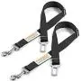 PAWBEE Car Dog Seat Belt - 2 Pack Safety Pet Seatbelt - Adjustable Car Seatbelt For Dogs - Dog Seat Belt For Vehicles - Safety Dog Car Seat Belt - Durable Nylon Dog Seatbelt With Stainless Hook & Clip