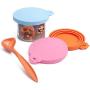 Super Design Can Covers Scoop Packaging,BPA Free Silicone Can Cover for Multiple Sizes with Melamine Food Scoop,for Dog and Cat, Small Scoop