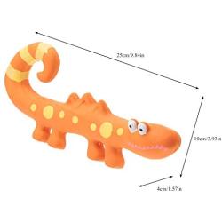 FAMKIT Durable Lizard-Pattern Safe Pet Dog Puppy Grinding Teeth Biting Toy(Yellow)