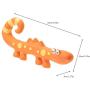 FAMKIT Durable Lizard-Pattern Safe Pet Dog Puppy Grinding Teeth Biting Toy(Yellow)