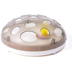 elegantstunning Electric Cat Catching Mouse Magnetic Suspension Technique Turntable Puzzle Toy for Pet White
