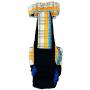 Barkertime Premium Waterproof Dog Diaper Overall - Made in USA - Blue Yellow Plaid on Black Escape-Proof Waterproof Premium Dog Diaper Overall, XXL, Without Tail Hole