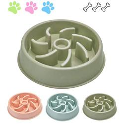 Smileus Elevated Bowl, Raised Cat Feeding Bowl; Dog Slow Eating Bowl Feeder, Preventing Choking and Stopping Bloat Eco-Friendly Pet Food Bowl with Non-Slip Rubber Base