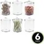 mDesign Tall Plastic Pet Storage Canister Jar with Lid - Holds Dog/Puppy Food, Treats, Toys, Medical, Dental and Grooming Supplies - Medium - 6 Pack - Clear mDesign Tall Plastic Pet Storage Canister Jar with Lid - Holds Dog/Puppy Food, Treats, Toys, Medical, Dental and Grooming Supplies - Medium - 6 Pack - Clear
