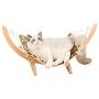 Yakuin Cat Hammock,Cat Hammocks for Indoor Cats,Leopard Print Cat Hammock,Two-Sided Short Plush Cat Hammock Soft Cat Bed,Holds Small to Medium Size Cat or Toy Dog,Easy to Assemble