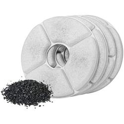 DaMohony 4 Packs Pet Fountain Filters Cat Water Fountain Filter Premium Cat Carbon Replacement Filters for 1.6L Cat Flowers Fountain
