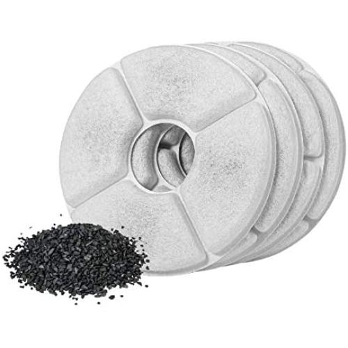 DaMohony 4 Packs Pet Fountain Filters Cat Water Fountain Filter Premium Cat Carbon Replacement Filters for 1.6L Cat Flowers Fountain