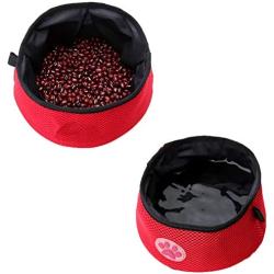 GHL Collapsible Dog Bowl, Portable Travel Dog Bowl Kit for Food and Water -Perfect for Medium & Large Dog 2-Pack