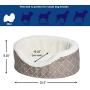 Midwest Homes for Pets CU25MRD ''Couture'' Orthopedic Cradle Pet Bed for Dogs & Cats, Small,Mushroom / White Diamond Pattern
