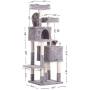 Hey-brother 60 inches Multi-Level Cat Tree Condo Furniture with Sisal-Covered Scratching Posts, 2 Plush Condos, 2 Plush Perches, for Kittens, Cats and Pets