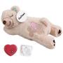 Dog Soft Plush Toy Pet Heart Beat Plush Bear Toy with Warmer Bag Puppy Anxiety Relief Toy for Puppy Dogs