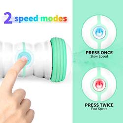 MILIFUN Magic Feather Cat Toy Interactive Cat Toy, Auto Rotate Ball, Automatic Rotating Ball Teaser Cat Toys for Indoor Kitten/Cats,USB Charging Cat Ball Toy