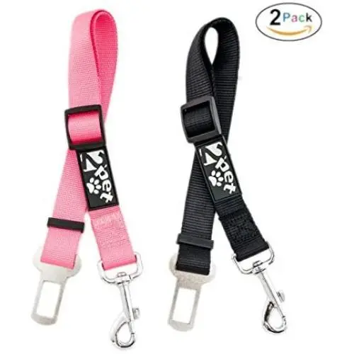 2PET Dog Seatbelt Strap Adjustable Dog Seat Belt for All for All Dog Breeds & Sizes Universal Dog Seat Belts Fit Seatbelt Latches of All Car Makes – 21” to 32” Dog Seatbelt - 2 Pack Choose Color 2PET Dog Seatbelt Strap Adjustable Dog Seat Belt for All for All Dog Breeds & Sizes Universal Dog Seat Belts Fit Seatbelt Latches of All Car Makes – 21” to 32” Dog Seatbelt - 2 Pack Choose Color