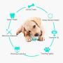 URBEST Dog Toy Balls for Aggressive Chewers, 3.2 Inches Durable Dogs Chew Football, Dog Treat Ball Food Dispensing Toy , Dog Teeth Cleaning Toy for Medium and Large Breeds (Blue)