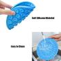 NUOCHUANG Dog Lick Mat, 2 Pack Silicone Lick Mat for Dogs, Slow Feeder Distraction Device with 37 Super Suction, Dog Peanut Butter Lick Pad for Bathing, Grooming, Training, Blue Plus Red