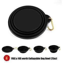 MyAvenue-Dog Food Bowls & Cat Bowls Non Skid, Stainless Steel Dog Bowls Medium Sized Dogs with Non Slip Dog Dish Silicone Mat & Collapsible Dog Bowl Set
