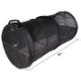 HandinHandCreations Pet Tube Soft Car Crate Large Kennel The Safe Dog and Cat Travel Mobile Home Pet Limo with Seat Belts and Storage Bag 47Lx24H Grey Color