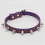 Chenyouwen Pet Toys Great Cat Dog Rivet Collar Pet Accessory Collar, Size: L(Purple) (Color : Purple)