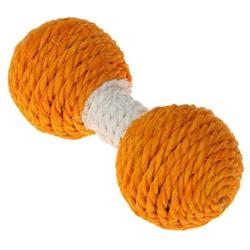 Pet Toys YJ 3 PCS Kitten Teaser Playing Chew Scratch Catch Sisal Ball Pet Dumbbell Interactive Training Toys(Orange) in New 2020