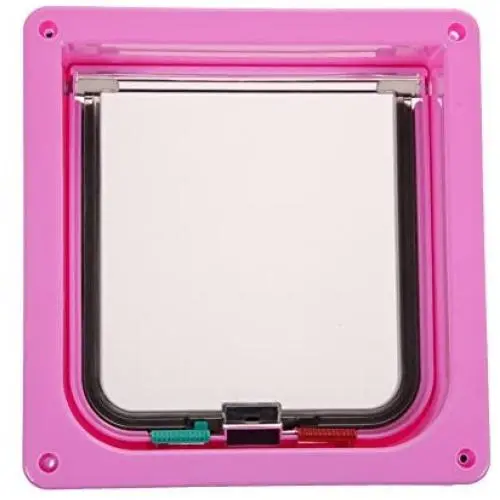redcolourful Pink Pet Flap Dog Cat Door Pet Care Supplies Pet Toy S redcolourful Pink Pet Flap Dog Cat Door Pet Care Supplies Pet Toy S