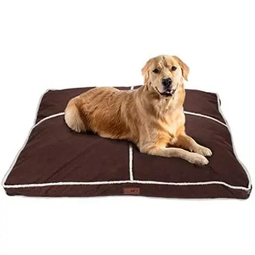 AIFY Dog Pillow Bed for Medium and Large Dogs, Large Dog Beds with Removable Cover, 43.5×35.5‘’, Dog Crate Mat Bed, Dog Bed Reversible & Washable, Warm Sherpa &Super Soft for Kennels, Cars, Brown AIFY Dog Pillow Bed for Medium and Large Dogs, Large Dog Beds with Removable Cover, 43.5×35.5‘’, Dog Crate Mat Bed, Dog Bed Reversible & Washable, Warm Sherpa &Super Soft for Kennels, Cars, Brown