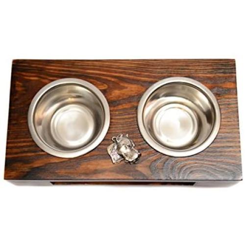 Dogo Argentino, a Dogs Bowl with a Relief from ArtDog