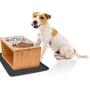 Dog Food Mat, Pet Feeding Mat with Strong Suction Cups - Silicone Waterproof Dog Mat (19x12inches) & (24x16inches), Non-Slip Pet Bowl Mat for Protect Floor