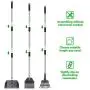 Dog Pooper Scooper, 3 Pack Dog Poop Rake and Scoop Metal Long Handle Adjustable Long Handle, Pet Waste Removal for Small to Medium Dogs and Pets for Lawns, Gravel, Grass, Dirt