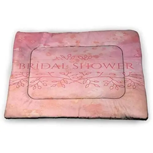 Nomorer Pet Mat Bed Bridal Shower Waterproof and Warm Pet Mattress Bride in Wedding Dress on Pink Backdrop with Veil Celebration Image Light Pink and White Nomorer Pet Mat Bed Bridal Shower Waterproof and Warm Pet Mattress Bride in Wedding Dress on Pink Backdrop with Veil Celebration Image Light Pink and White