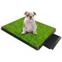 Grass Pee Potty Pad for Dog, Moclever Dog Grass Pad Tray with Drawer，25x20inch Fake Grass Portable Pet Potty Trainer Indoor&Outdoor, Best for Medium and Small Dog