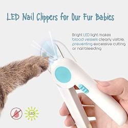 Kontactic Dog Cat Nail Clippers for Small Dogs LED Light | Dog Nail Grinder Trimmer for Large Dogs | Dog Nail Clippers Large Breed | Nail Grinder for Small & Medium Dogs | Hidden Dog Nail File