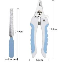 Premium Dog Nail Clippers for Large and Medium Breed - Dog Nail Trimmer|cat Nail Cutter & Razor Sharp Blade,Anti-Slip Handle,Safety Guard,Nail File - Baby Blue, for Professional Pet Grooming