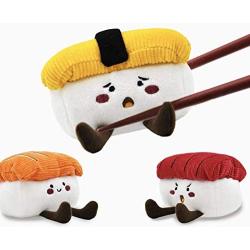 HugSmart Pet - Foodie Japan Sushi | Squeaky Soft Plush Dog Toys for Small Dogs | Puppy Toys for Teething Small Dogs | Dog Food Toy for Small Medium Dog(3 Pack)