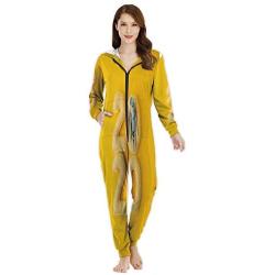 Banners with Lemon,Womens Onesie Pajamas Sportswear Grapefruit M