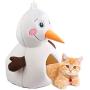 PAWISE Christmas Cat Cave Soft Cat Bed Indoor Christmas Tree Cozy Cat House Winter Warm Snowman Cat Cave