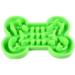 HERCHR Slow Feeder Dog Bowl, Anti-Gulping Dog Cat Puzzle Feeder Large